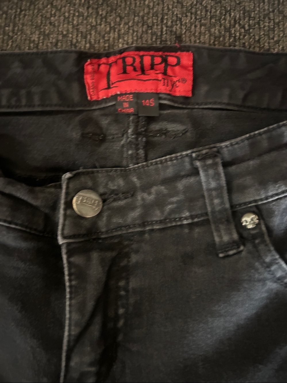 Tripp NYC Black Straight-Leg Women’s Jeans Y2k 14